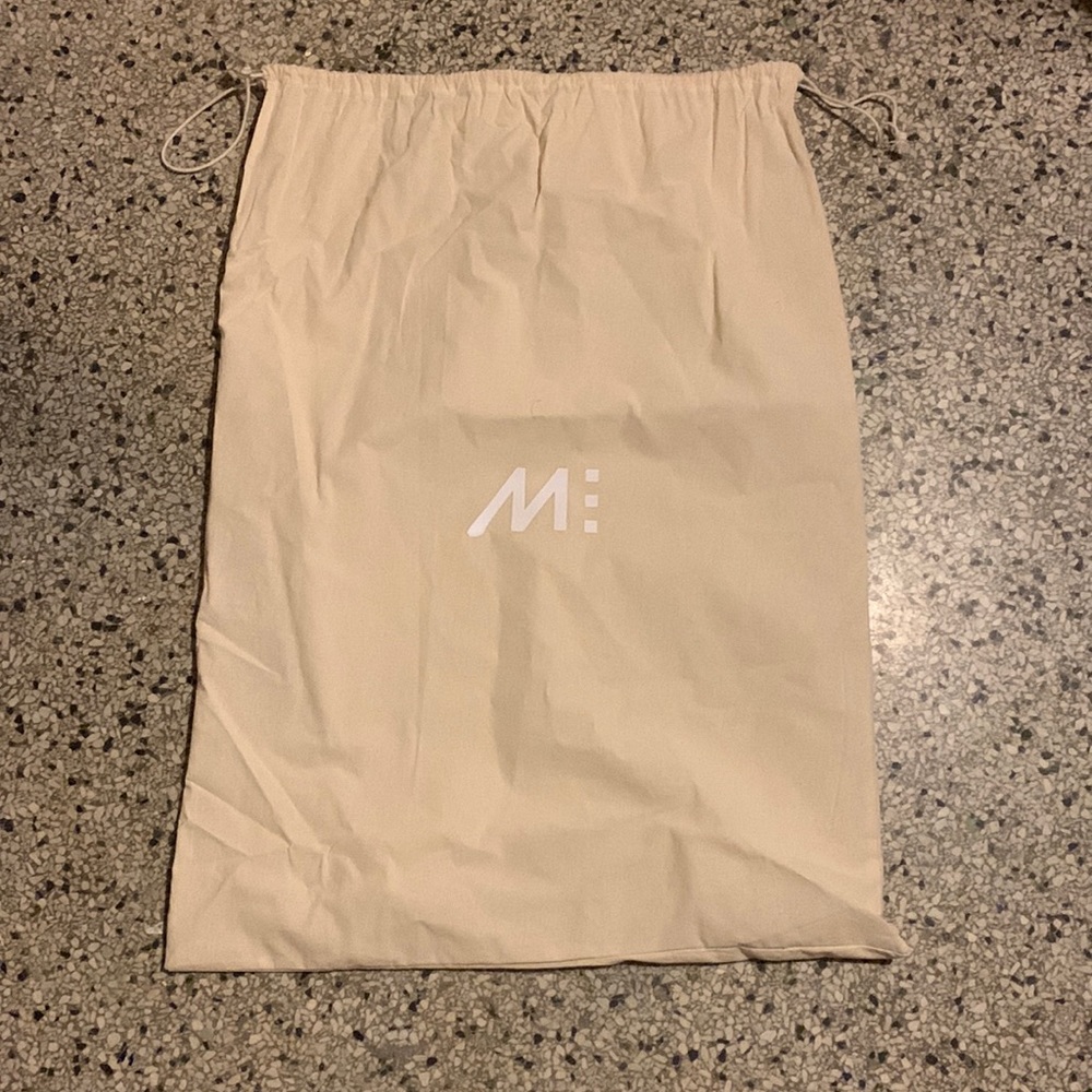 Monos Luggage Dust Bag for Carry-on + Black Leather Luggage Tag
